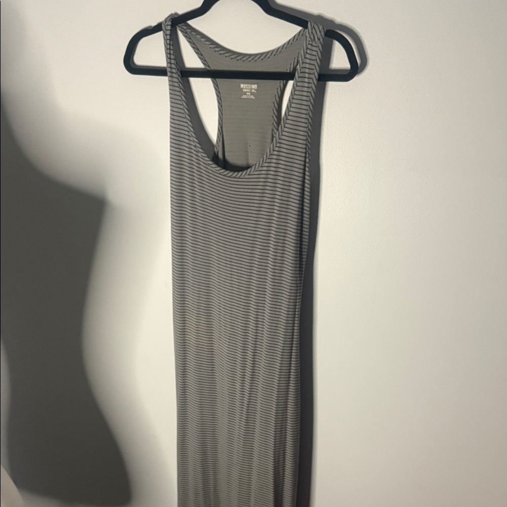 Mossimo Supply Co. Gray Striped Maxi Dress